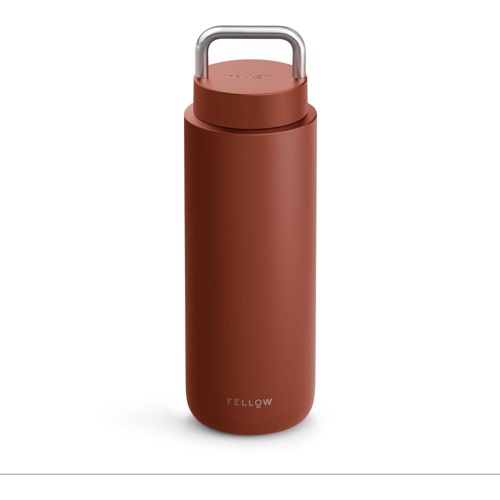 imageFellow 32 oz Carter Carry  Travel Vacuum Insulated Stainless Steel Tumbler  Keeps Heat for 12 HoursStays Cold for 24 Hours  LeakProof Seal  Stainless Steel Handle  Slim Width  Stone BlueSienna