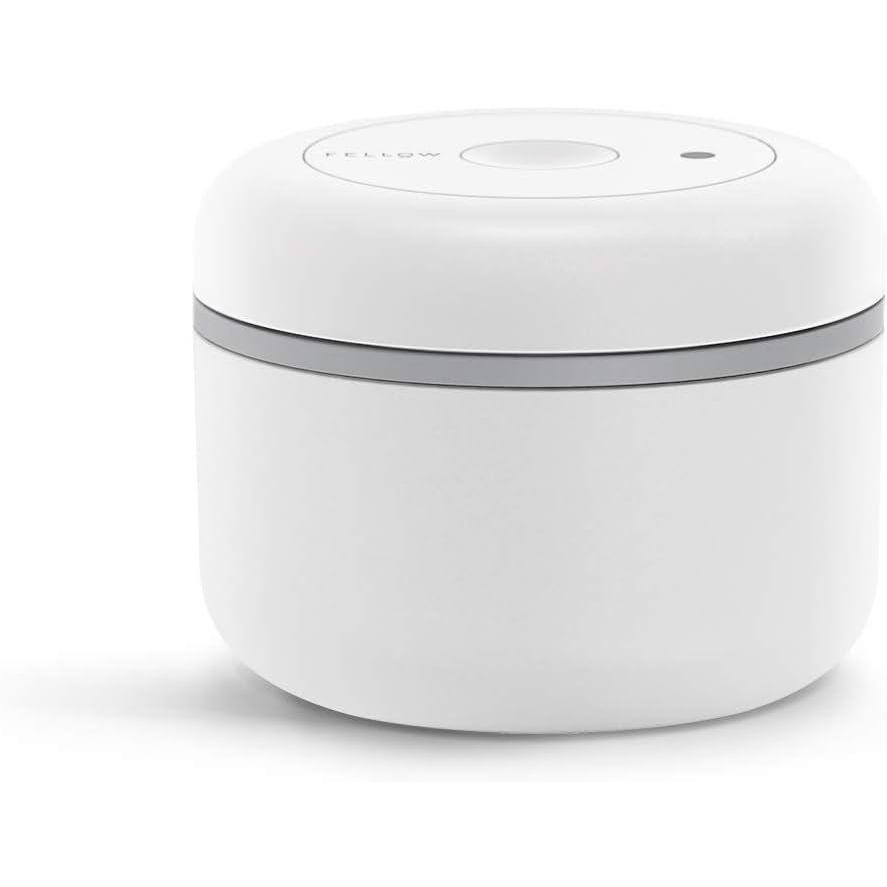 imageFellow Atmos Vacuum Coffee Canister ampamp Food Storage Container  07 Liter Canister holds up to 11 oz of Coffee Beans  Airtight Food Storage Containers  Containers  07 Liter  Matte WhiteMatte White