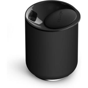Fellow 10 oz Rocky Lowball Tumbler – Insulated Stainless Steel Whiskey and Cocktail Tumbler with Ceramic Interior and Swivel Pebble Lid (Matte White)(Matte Black)