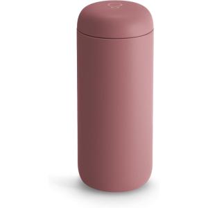 Fellow 16 oz Carter Move Travel Mug – Vacuum-Insulated Stainless Steel Travel Coffee Mug – Coffee Tumbler with Ceramic Interior and Splash Guard – Smoke Green(Desert Rose)