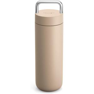 Fellow 20 oz Carter Carry Vacuum Insulated Tumbler for Water, Tea, Coffee, Smoothies, & more – Stainless Steel – Keeps Heat for 12 Hours/Stays Cold for 24 Hours-Leak-Proof Seal-Slim Width-Matte White(Sand Dune)