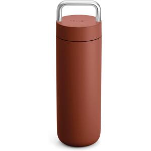 Fellow 20 oz Carter Carry Vacuum Insulated Tumbler for Water, Tea, Coffee, Smoothies, & more – Stainless Steel – Keeps Heat for 12 Hours/Stays Cold for 24 Hours-Leak-Proof Seal-Slim Width-Matte White(Sienna)