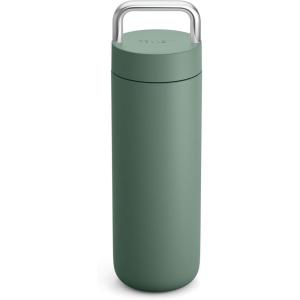 Fellow 20 oz Carter Carry Vacuum Insulated Tumbler for Water, Tea, Coffee, Smoothies, & more – Stainless Steel – Keeps Heat for 12 Hours/Stays Cold for 24 Hours-Leak-Proof Seal-Slim Width-Matte White(Smoke Green)