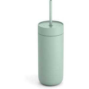 Fellow 20 oz Carter Cold Water Bottle for Water, Iced Tea, Coffee, Smoothies, Iced Coffee & more – Stainless Steel Vacuum-Insulated Iced Coffee tumbler with Spill Resistant lid and straw-Peri Twinkle(Mint Chip)