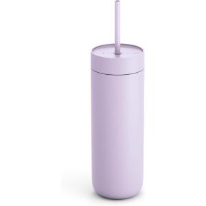 Fellow 20 oz Carter Cold Water Bottle for Water, Iced Tea, Coffee, Smoothies, Iced Coffee & more – Stainless Steel Vacuum-Insulated Iced Coffee tumbler with Spill Resistant lid and straw-Peri Twinkle(Peri Twinkle)