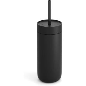 Fellow 20 oz Carter Cold Water Bottle for Water, Iced Tea, Coffee, Smoothies, Iced Coffee & more – Stainless Steel Vacuum-Insulated Iced Coffee tumbler with Spill Resistant lid and straw-Peri Twinkle(Matte Black)