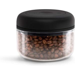 Fellow Atmos Vacuum Coffee Canister & Food Storage Container – 0.7 Liter Canister holds up to 11 oz of Coffee Beans – Airtight Food Storage Containers – Containers – 0.7 Liter – Matte White(Clear Glass)