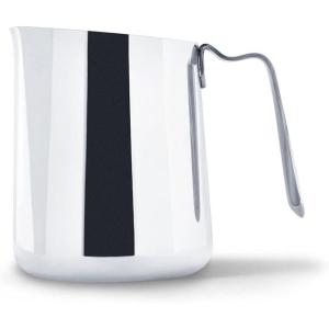 Fellow Eddy Steaming Pitcher – Milk Frother Pitcher with Fluted Spout, Premium Barista Tools for Precision Latte Art, 18/8 Stainless Steel, Polished, 12oz Jug(Polished Steel)