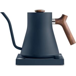 Fellow Stagg EKG Pro Electric Gooseneck Kettle – Pour-Over Coffee and Tea, Quick Heating, Precise Temperature Control, Scheduling, Built-in Brew Timer, Matte Black, 0.9 Liter(Stone Blue with Walnut Handle)