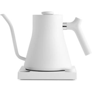 Fellow Stagg EKG Pro Electric Gooseneck Kettle – Pour-Over Coffee and Tea, Quick Heating, Precise Temperature Control, Scheduling, Built-in Brew Timer, Matte Black, 0.9 Liter(Matte White)
