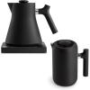 imageMatte Black Coffee and Tea Enthusiast Bundle Fellow Clara Insulated Coffee Maker  Corvo EKG Electric Tea Kettle