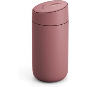 Fellow 12 oz Carter Slide Travel Coffee Mug with Slide-Lock lid – Leak Proof To-Go Coffee Tumbler with Ceramic Interior and Vacuum-Insulated Stainless Steel – Coffee Cups – Matte Black(Desert Rose)