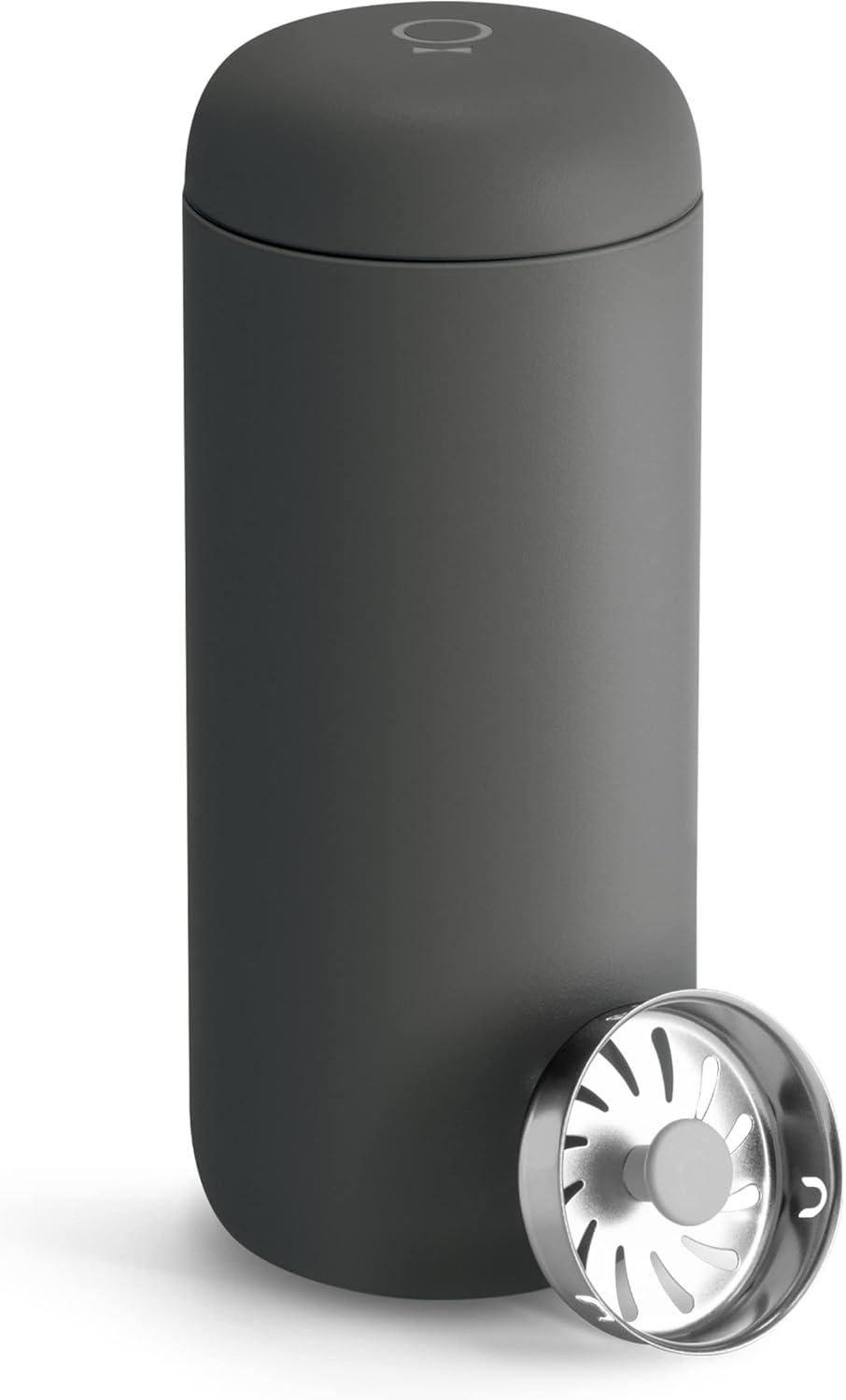 imageFellow 8 oz Carter Move Travel Mug VacuumInsulated Stainless Steel Travel Coffee Mug Coffee Tumbler with Ceramic Interior and Splash Guard Matte GreySlate Gray