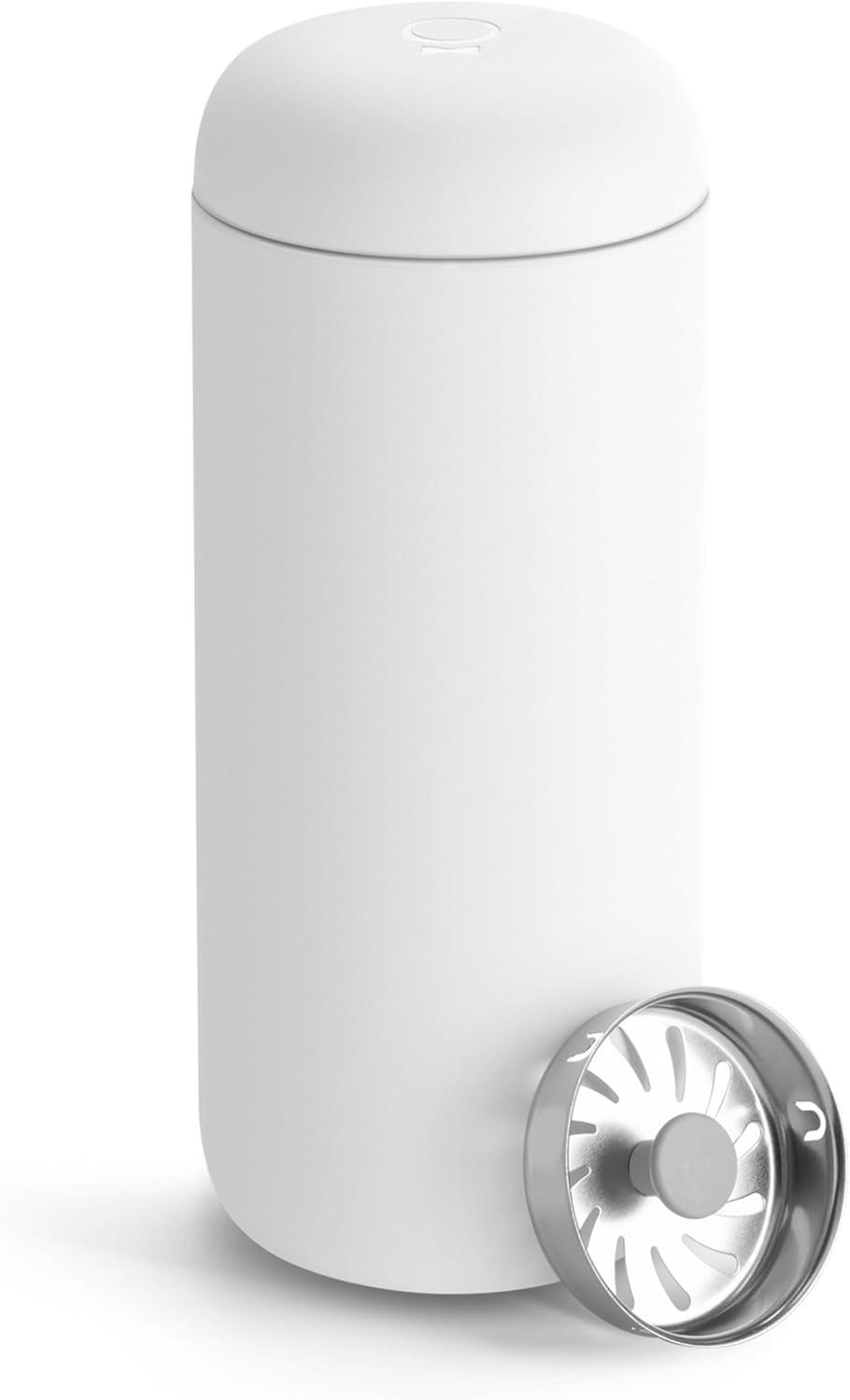 imageFellow 8 oz Carter Move Travel Mug VacuumInsulated Stainless Steel Travel Coffee Mug Coffee Tumbler with Ceramic Interior and Splash Guard Matte GreyMatte White