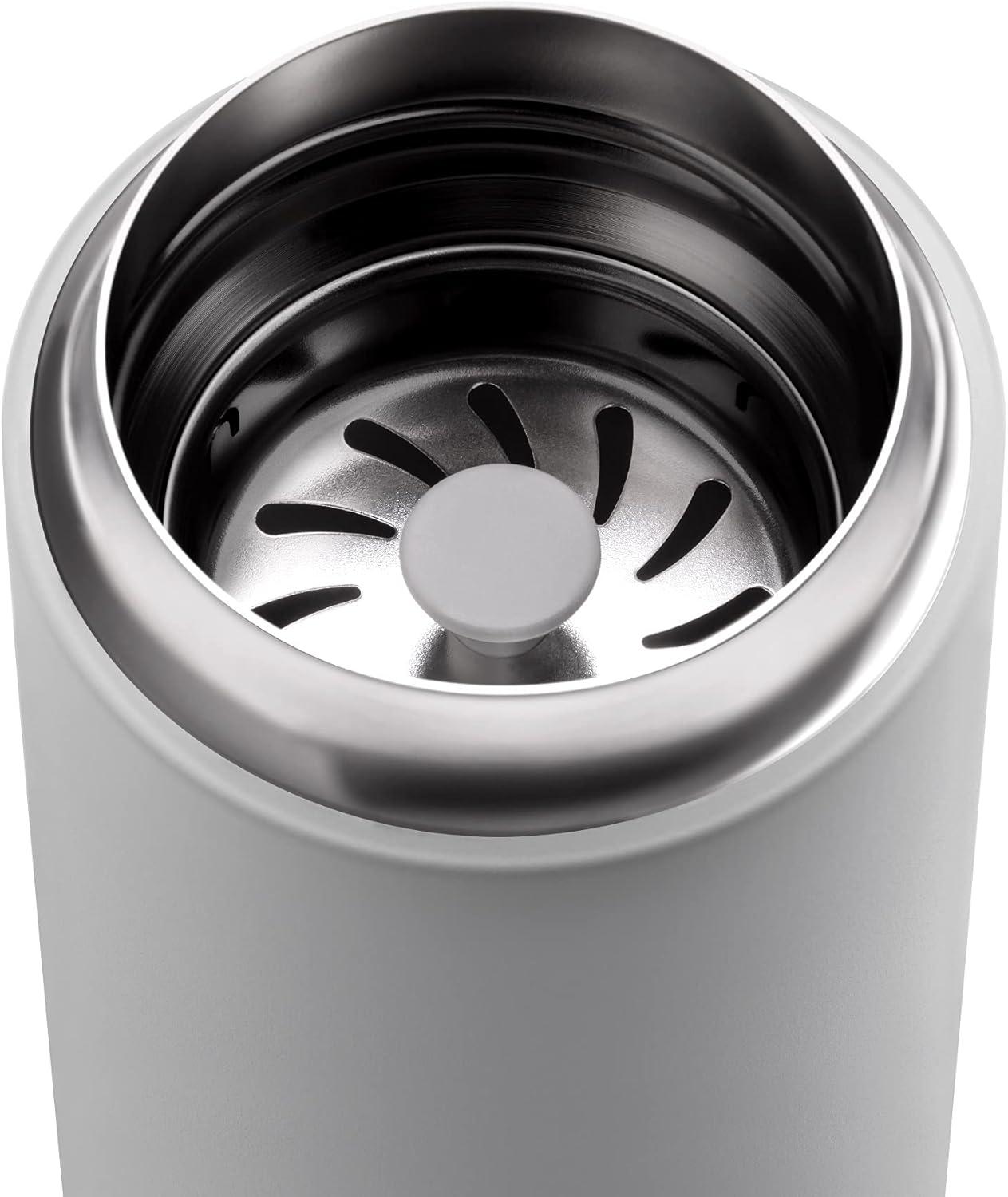 imageFellow 8 oz Carter Move Travel Mug VacuumInsulated Stainless Steel Travel Coffee Mug Coffee Tumbler with Ceramic Interior and Splash Guard Matte GreyMatte Grey