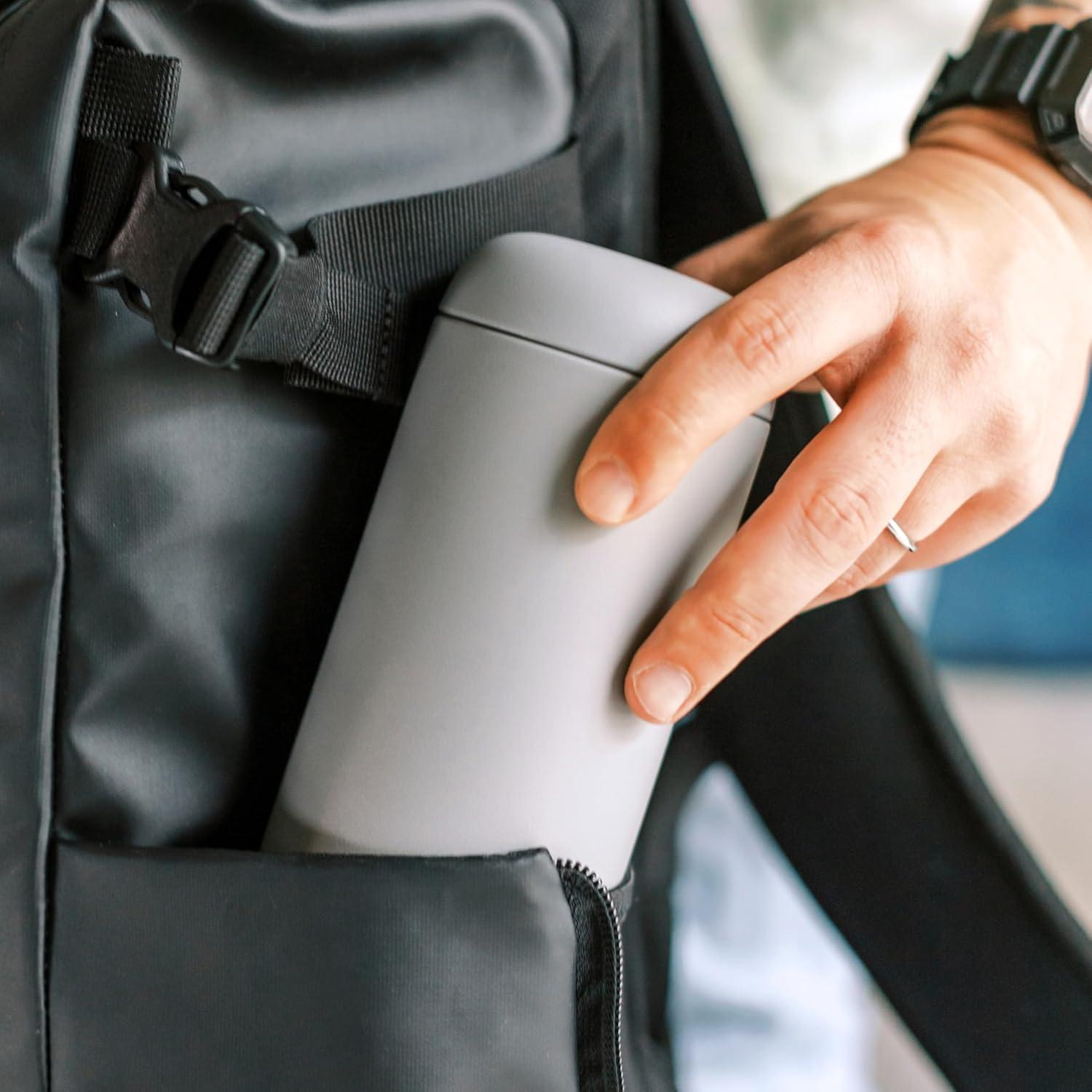 imageFellow 8 oz Carter Move Travel Mug VacuumInsulated Stainless Steel Travel Coffee Mug Coffee Tumbler with Ceramic Interior and Splash Guard Matte Greymattegrey