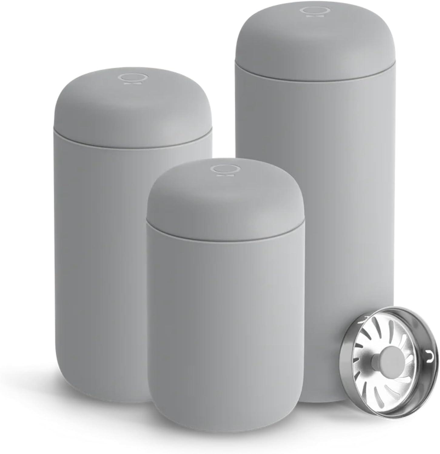 imageFellow 8 oz Carter Move Travel Mug VacuumInsulated Stainless Steel Travel Coffee Mug Coffee Tumbler with Ceramic Interior and Splash Guard Matte Greymattegrey