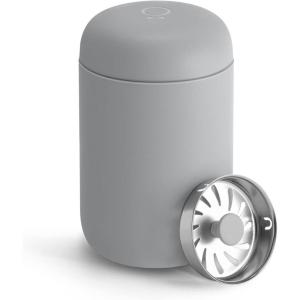 Fellow 8 oz Carter Move Travel Mug – Vacuum-Insulated Stainless Steel Travel Coffee Mug – Coffee Tumbler with Ceramic Interior and Splash Guard – Matte Grey(Matte Grey)