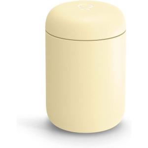 Fellow 12 oz Carter Wide Travel Mug – Wide Mouth Vacuum-Insulated Stainless Steel Coffee Mug – Tea and Coffee Tumbler – Travel Coffee Mug with Ceramic Interior – Buttered Popcorn Yellow