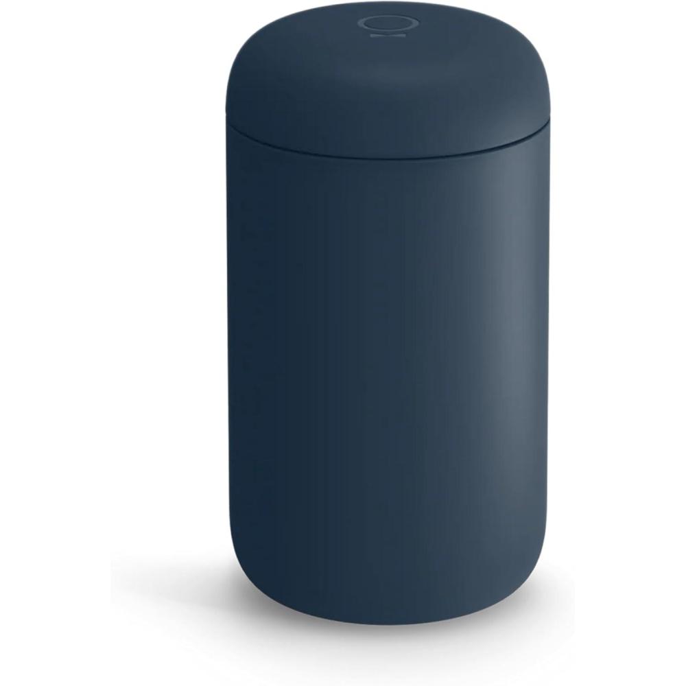 imageFellow 16 oz Carter Wide Travel Mug Wide Mouth VacuumInsulated Stainless Steel Tea and Coffee Tumbler Travel Coffee Mug with Ceramic Interior Slate GreyStone Blue