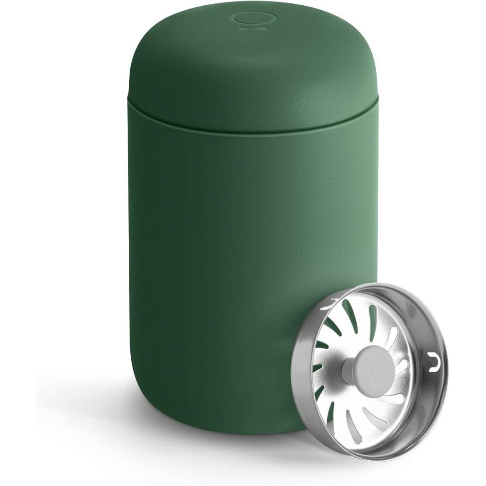 imageFellow 8 oz Carter Move Travel Mug VacuumInsulated Stainless Steel Travel Coffee Mug Coffee Tumbler with Ceramic Interior and Splash Guard Cargo Green