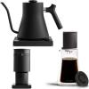 imageFellow Matte Black Coffee Lovers Ultimate Bundle Stagg EKG Electric Gooseneck Kettle Stagg XF PourOver Coffee Maker Set Opus Conical Burr Coffee Grinder