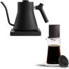 imageFellow Matte Black PourOver Coffee Enthusiast Bundle Stagg EKG Electric Gooseneck Kettle  Stagg XF PourOver Coffee Maker Set