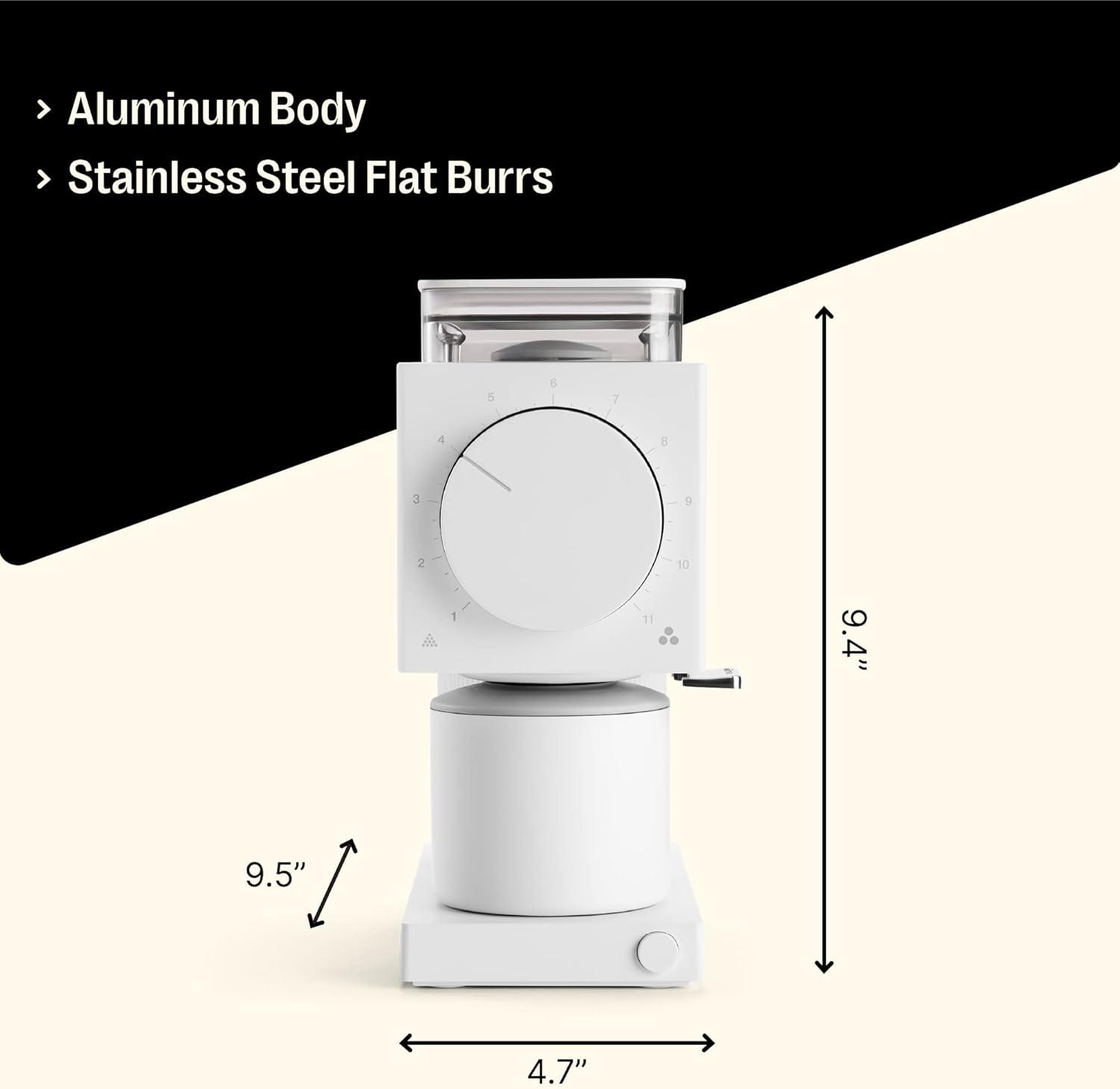 imageFellow Stagg EKG Electric Gooseneck Kettle for PourOver Coffee and Tea Stainless Steel Water Boiler ampamp Ode Brew Grinder Electric Burr Coffee Grinder Bundle