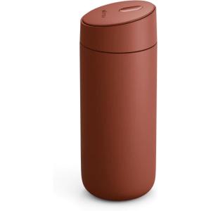 Fellow 16 oz Carter Slide Travel Mug – One-Handed Slide Lid, Vacuum Insulated Stainless Steel Tumbler with Ceramic Interior for Hot and Cold Drinks, Leak-Proof and Dishwasher Safe, Matte White(Sienna)