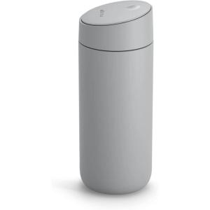 Fellow 16 oz Carter Slide Travel Mug – One-Handed Slide Lid, Vacuum Insulated Stainless Steel Tumbler with Ceramic Interior for Hot and Cold Drinks, Leak-Proof and Dishwasher Safe, Matte White(Matte Grey)