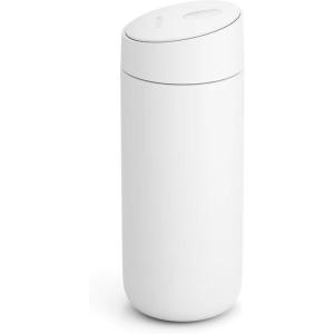 Fellow 16 oz Carter Slide Travel Mug – One-Handed Slide Lid, Vacuum Insulated Stainless Steel Tumbler with Ceramic Interior for Hot and Cold Drinks, Leak-Proof and Dishwasher Safe, Matte White(Matte White)