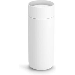 Fellow Carter Move Mug with 360º Sip Lid – Open Top Coffee To-Go Tumbler with Ceramic Interior, Vacuum-Insulated Stainless Steel, Matte White, 16 oz Cup