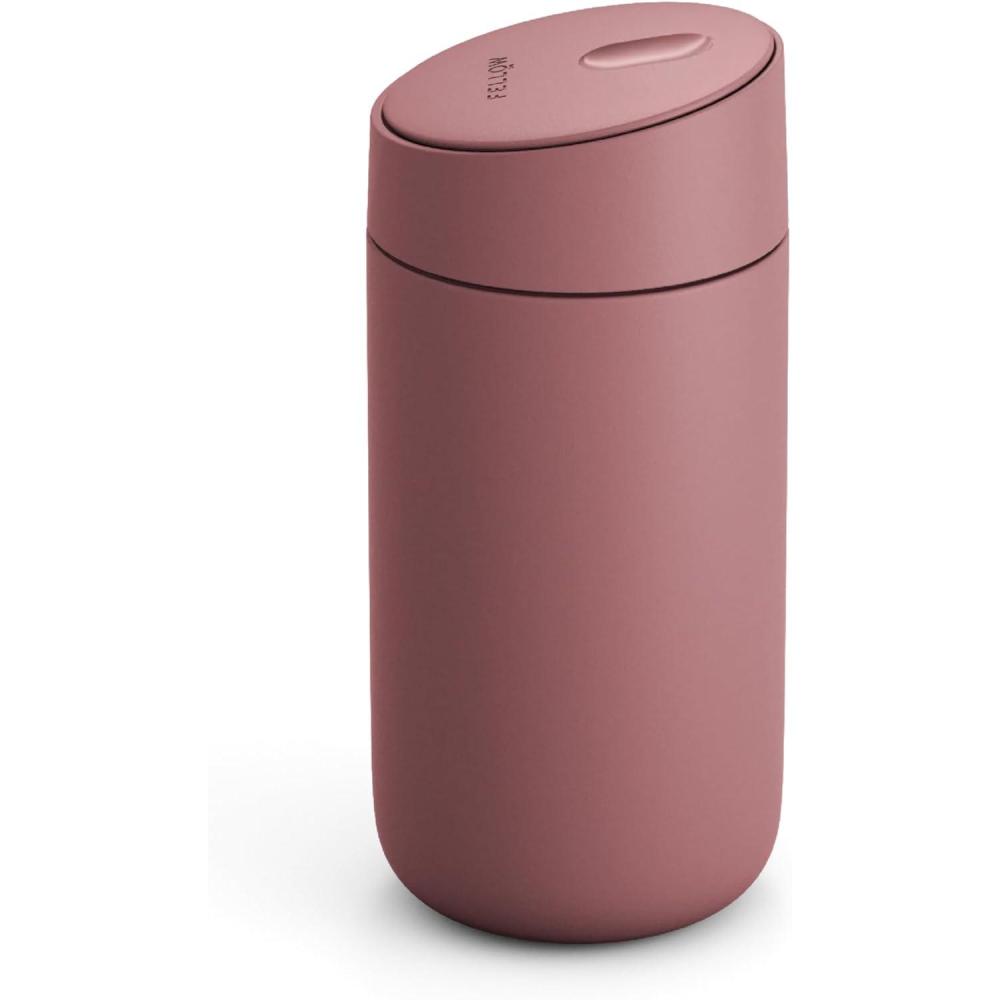 image:imageFellow 12 oz Carter Slide Travel Mug  OneHanded Slide Lid Vacuum Insulated Stainless Steel Tumbler with Ceramic Interior for Hot and Cold Drinks LeakProof and Dishwasher Safe Desert RoseDesert Rose