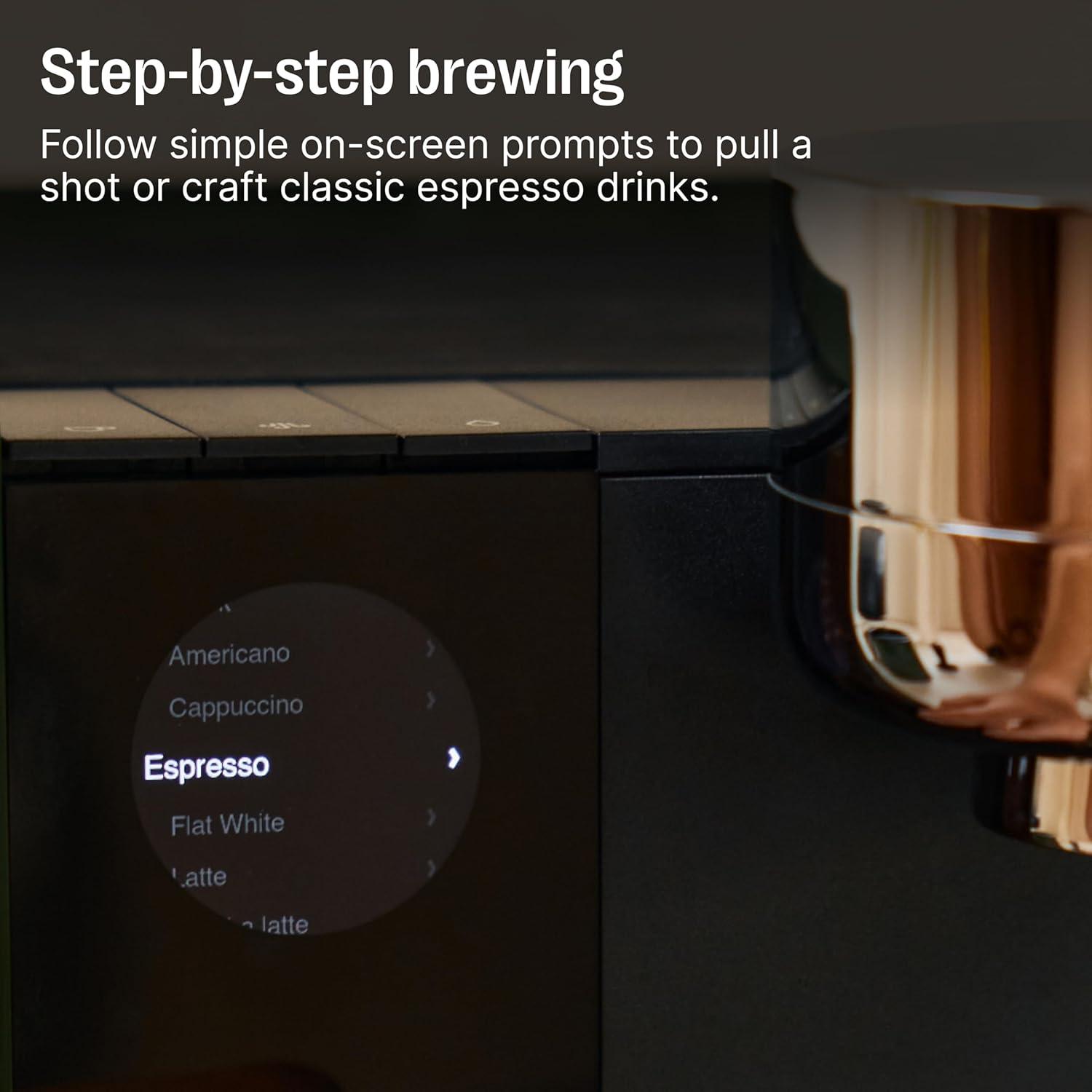 image:imageFellow Espresso Series 1 Home Espresso Machine 2 Minute Heat Up Precise Temperature Control Pressure Profiling BuiltIn Guidance Assisted Milk Steaming Matte Black