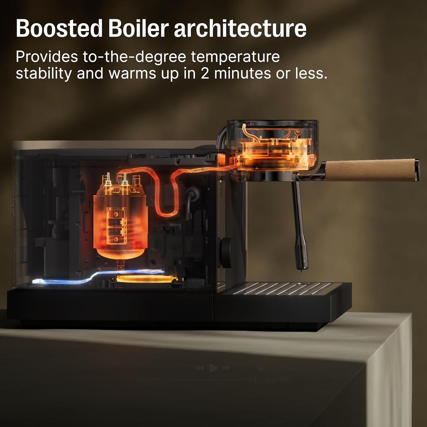 image:imageFellow Espresso Series 1 Home Espresso Machine 2 Minute Heat Up Precise Temperature Control Pressure Profiling BuiltIn Guidance Assisted Milk Steaming Matte Black