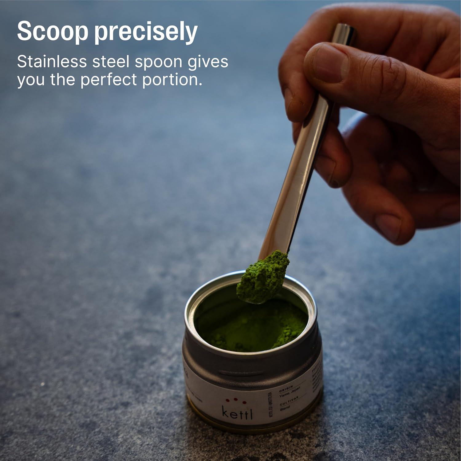 image:imageFellow Matcha Set Complete Matcha Tea Kit with Ceramic Bowl Bamboo Whisk amp Stand Stainless Steel Spoon Sifter amp Tea Tray Desert Rose SetDesert Rose