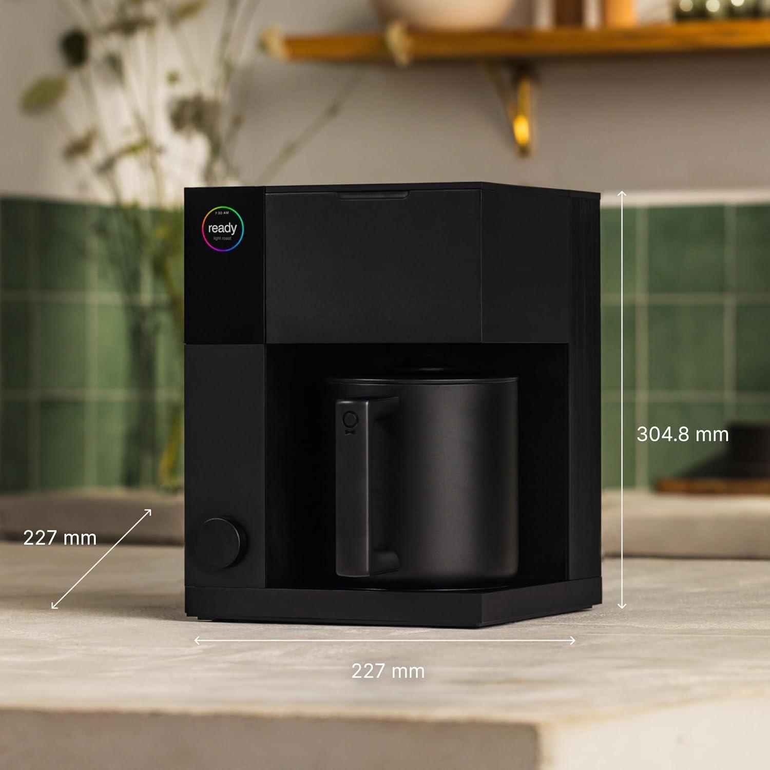 imageFellow Aiden Precision Coffee Maker 10 Cup Thermos Jug Builtin Brewing Aid Programming Removable Water Tank Matte BlackMatte Black