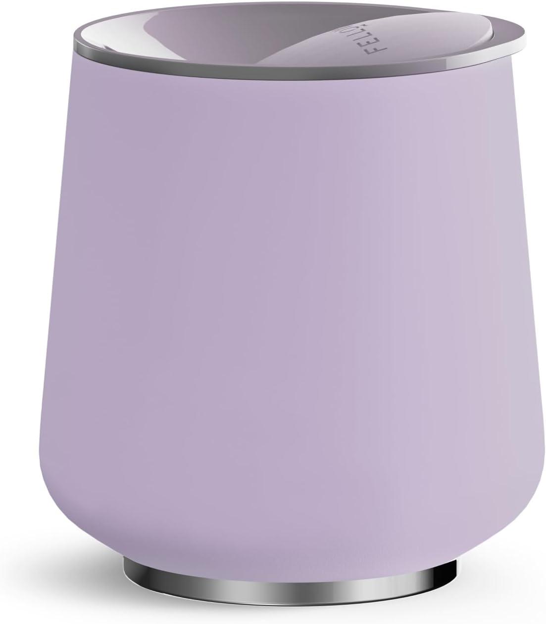 imageFellow Bicchiere da vino Ruby da 12 oz Bicchiere da vino e cocktail isolato in acciaio inossidabile con interno in ceramica e coperchio girevole in ciottoli Nero opacoPeri Twinkle