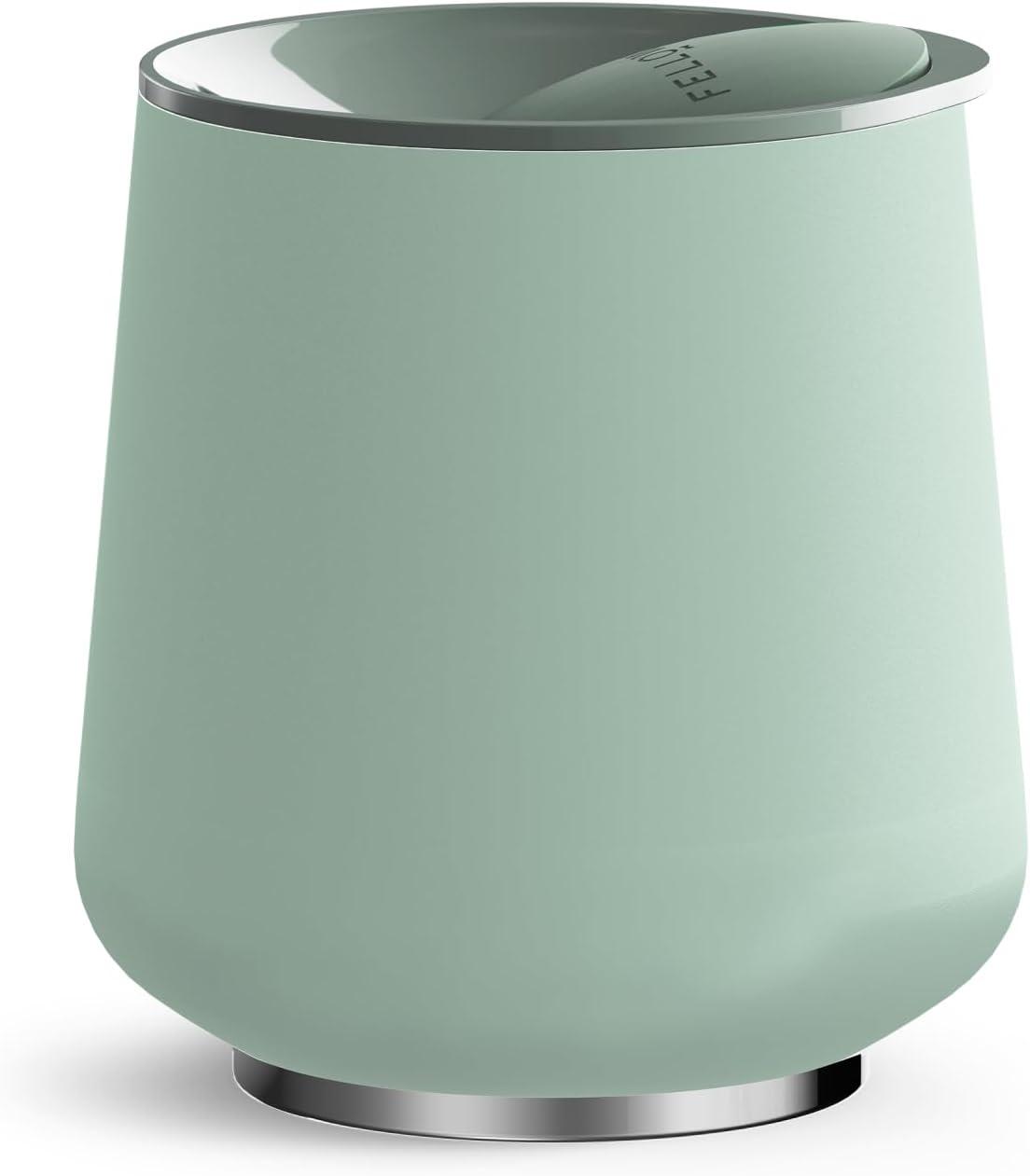 imageFellow Bicchiere da vino Ruby da 12 oz Bicchiere da vino e cocktail isolato in acciaio inossidabile con interno in ceramica e coperchio girevole in ciottoli Nero opacoMint Chip Paquet de 2