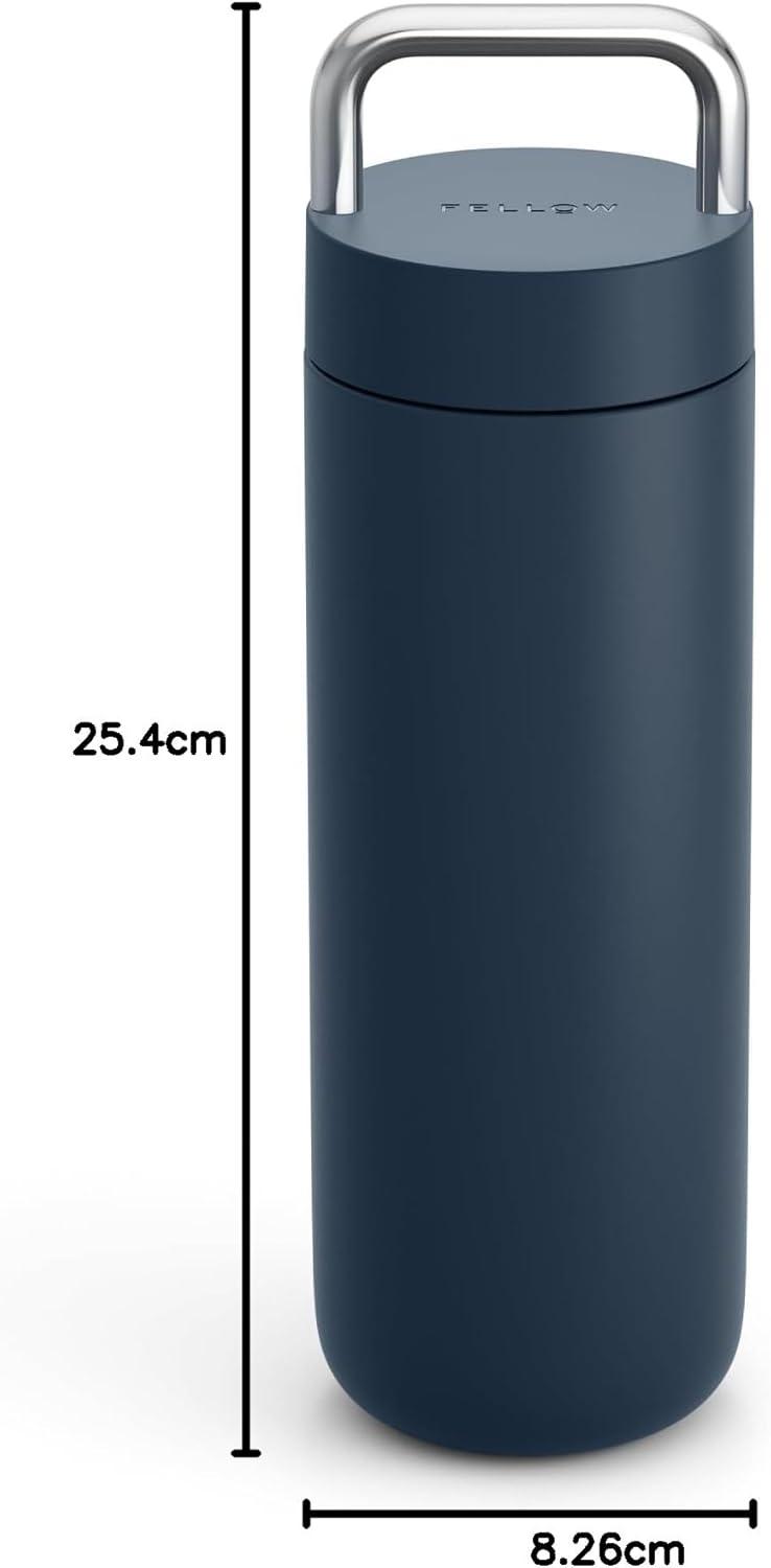 imageFellow Carter Carry 20 oz Vacuum Insulated Tumbler for Water Tea Coffee Smoothies and More Stainless Steel Keeps Heat for 12 Hours ampamp Stays Cold for 24 Hours CloseStone Blue