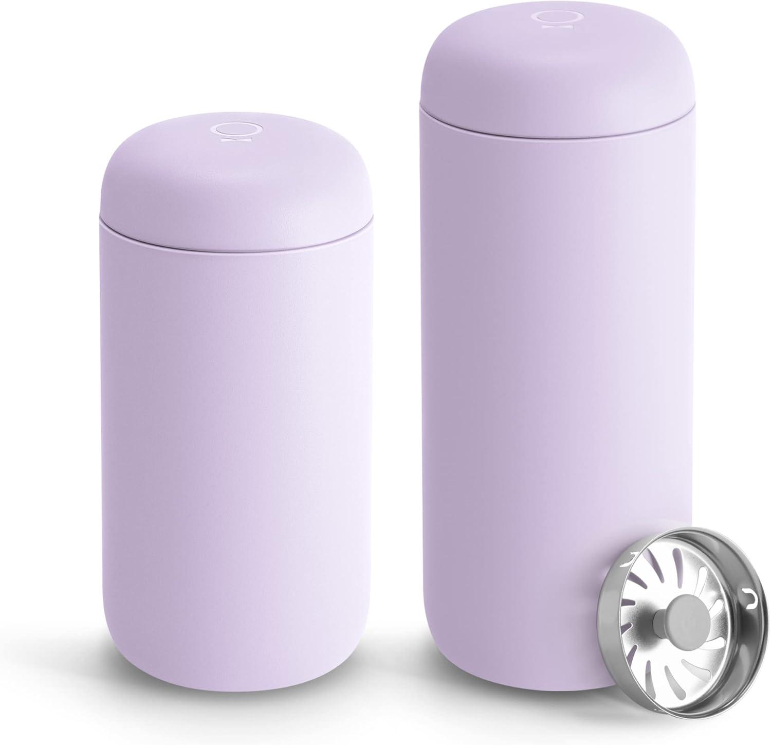 imageFellow Carter Move Travel Mug Insulated Stainless Steel Coffee and Tea Tumbler with Ceramic Interior and Splash Protection Matte Grey 12 oz MugPurple Lavender