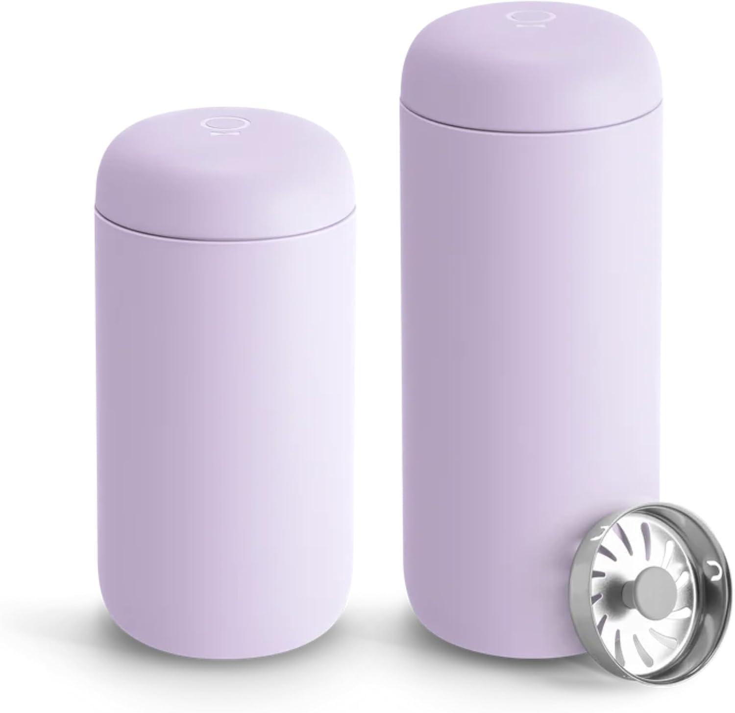 imageFellow Carter Move Travel Mug 16 oz Stainless Steel Insulated Coffee and Tea Tumbler with Ceramic Interior and Splash Guard Matte Grey 16 ozLavender Purple