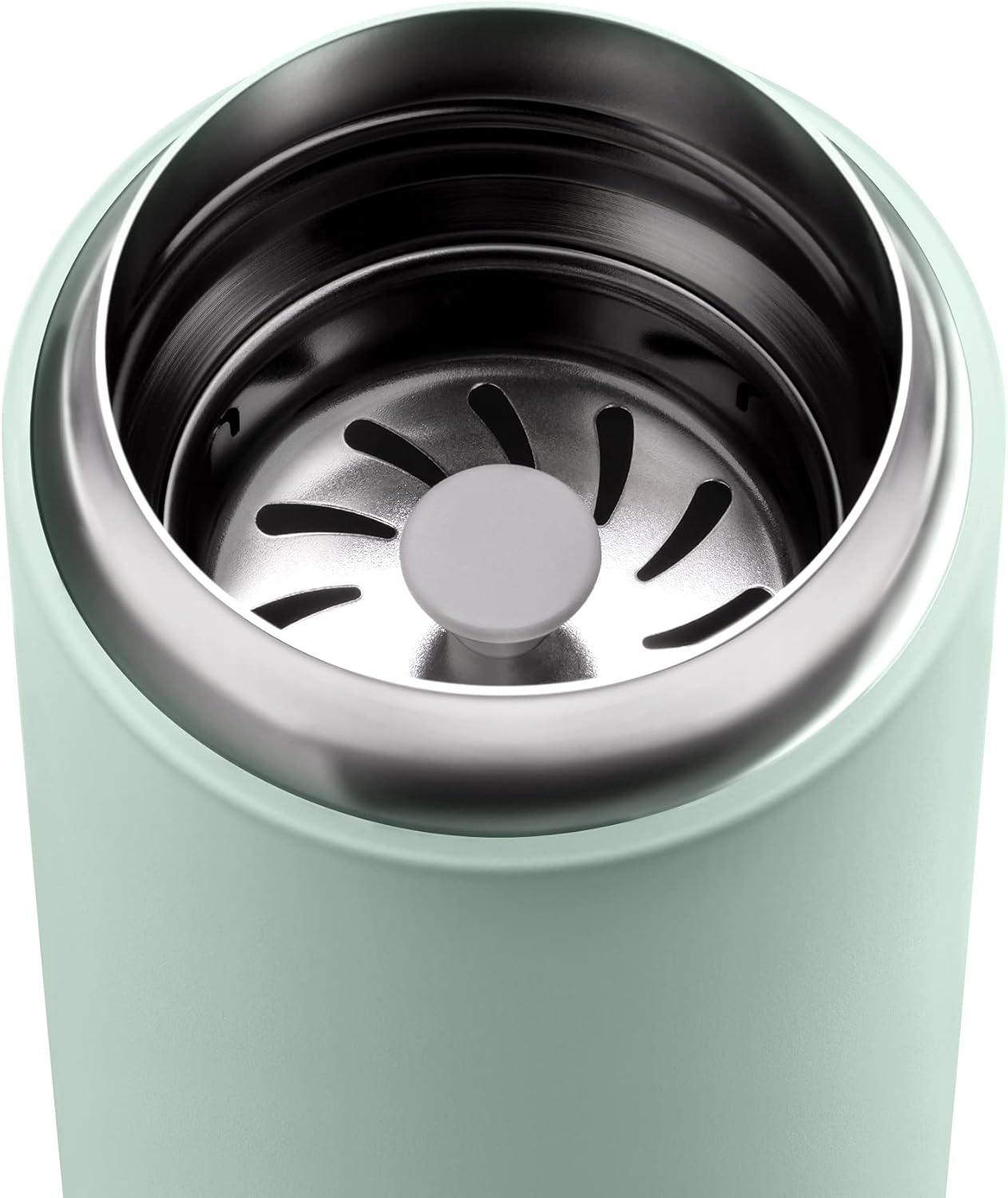 imageFellow Carter Move Travel Mug 16 oz Stainless Steel Insulated Coffee and Tea Tumbler with Ceramic Interior and Splash Guard Matte Grey 16 ozMint Chips