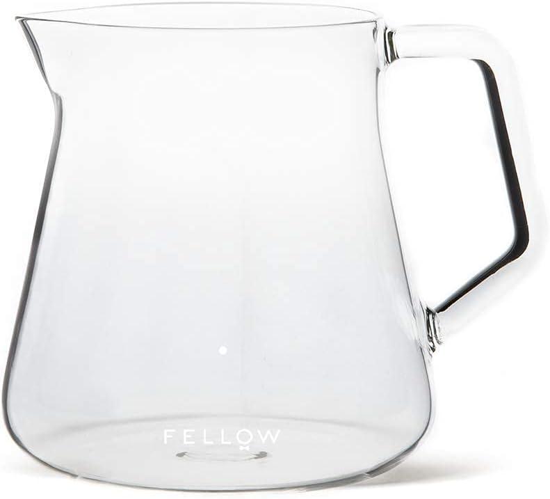 imageFellow Mighty Small Glass Coffee and Tea Serving Jug Smoky Grey 5mm 500ml Capacity Drip Free Spout Sturdy HandleClaire