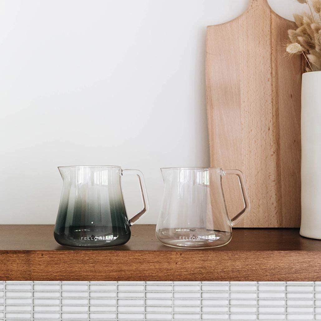 imageFellow Mighty Small Glass Coffee and Tea Serving Jug Smoky Grey 5mm 500ml Capacity Drip Free Spout Sturdy HandleClaire