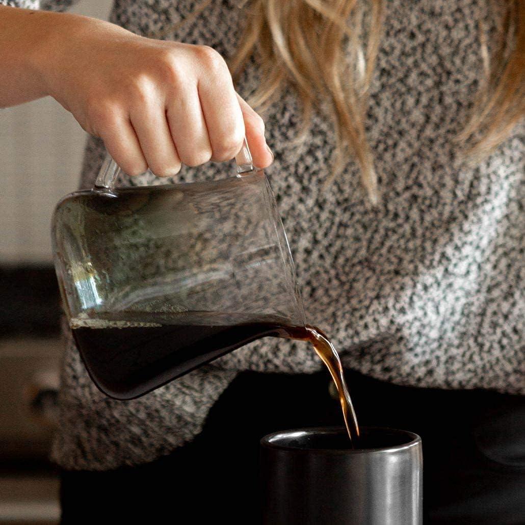 imageFellow Mighty Small Glass Coffee and Tea Serving Jug Smoky Grey 5mm 500ml Capacity Drip Free Spout Sturdy HandleGris
