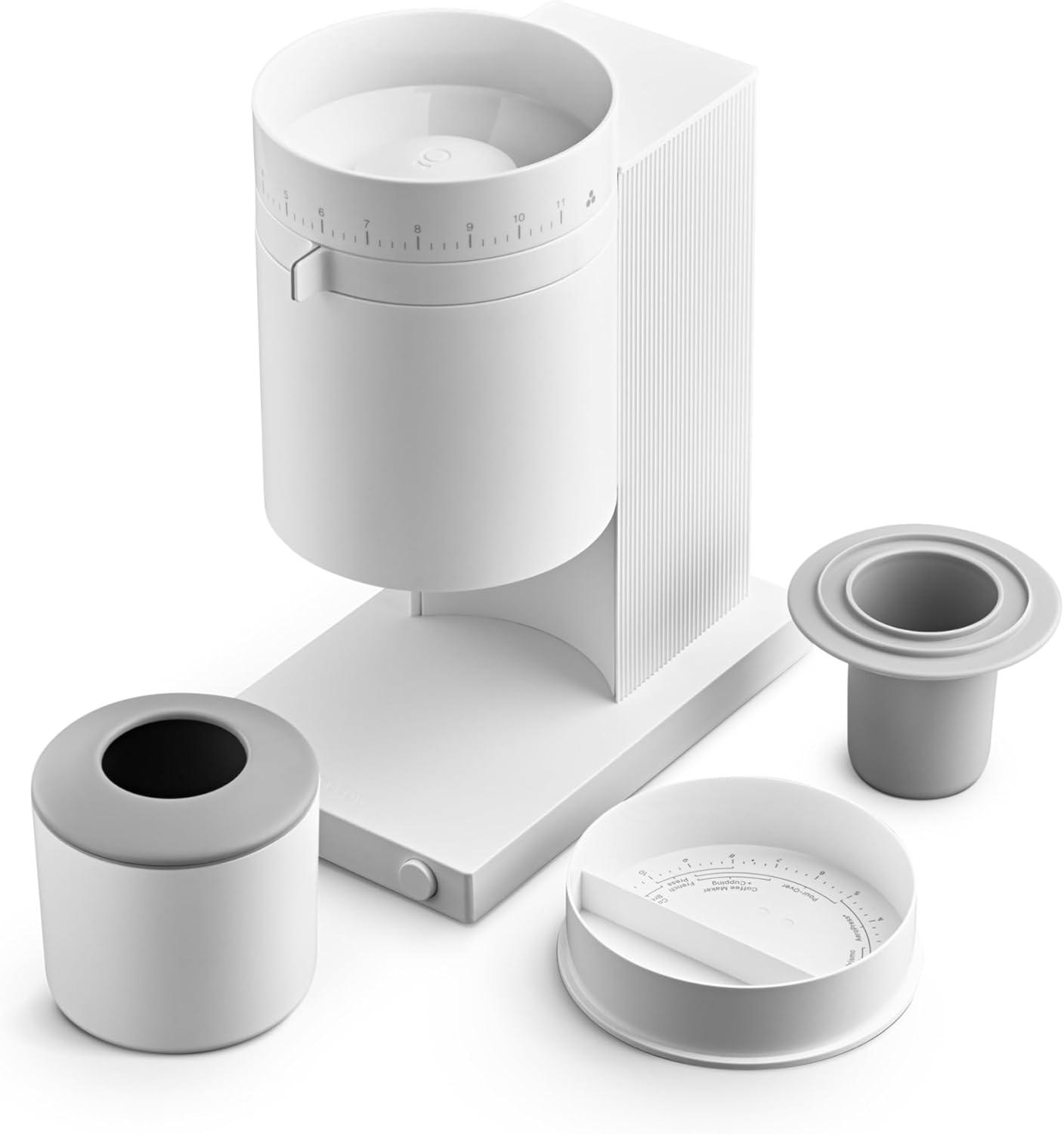 imageFellow Opus Conical Burr Coffee Grinder Electric AllPurpose Espresso Grinder with 41 Settings for Drip French Press and Cold Brew Matte BlackMatte White
