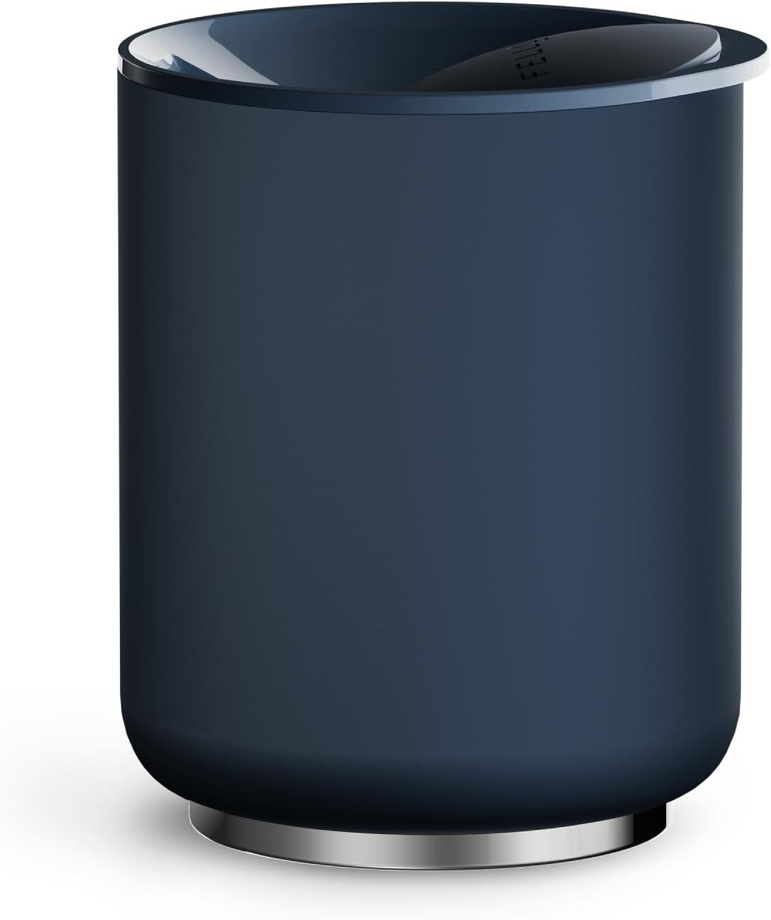 imageFellow Rocky Lowball Cocktail Tumbler 10oz Stainless Steel Vacuum Insulated Tumbler with Ceramic Interior and Pebble Swivel Lid Set of 2 Matte BlackStone Blue