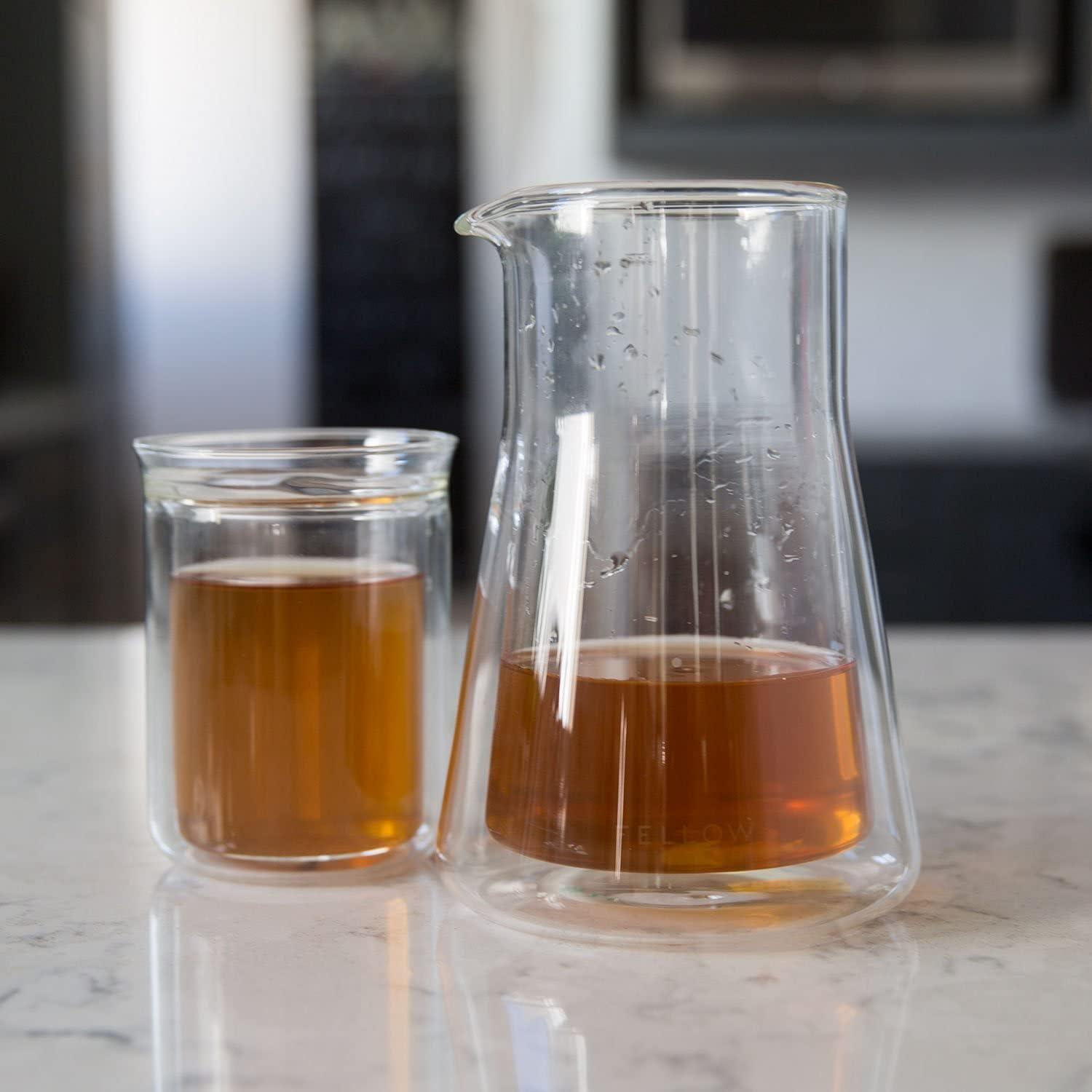 imageFellow Stagg Double Wall Coffee Carafe Manual Coffee Preparation Container Hand Blown Borosilicate Glass Carafe Clear Jug 600ml