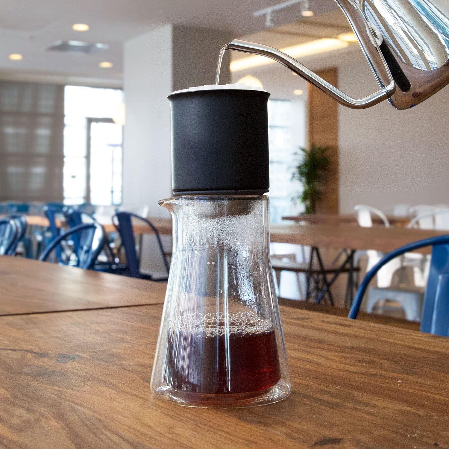 imageFellow Stagg Double Wall Coffee Carafe Manual Coffee Preparation Container Hand Blown Borosilicate Glass Carafe Clear Jug 600ml